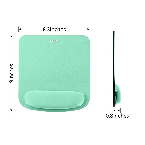 NEX Mouse Pad with Memory Foam Wrist Support, NonSlip Rubber Base