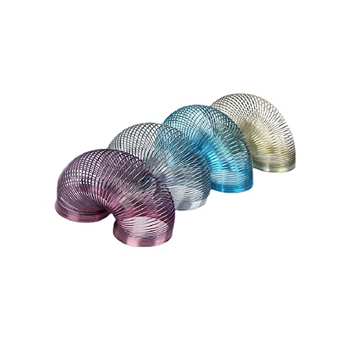 bzcemind 1PCS Metal Rainbow Circle Funny Classic Wave Spring Circle Children Gift Kids Science Toys 48x58mm,Purple