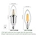 Bogao (4 Pack) LED Candelabra Bulb, 12W Daylight White 6000K LED Candle Bulbs, 85-100 Watt Light Bulbs Equivalent, E12 Candelabra Base,1200Lumens LED Lights,Torpedo Shape