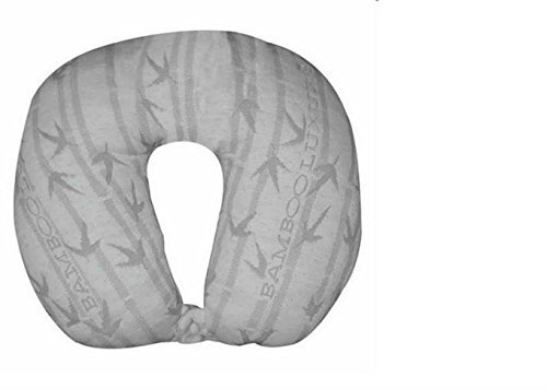 Bamboo Luxury Neck Memory Foam Pillow-Hypoallergenic Neck Pillow for Travel and Neck Support for Sleeping-Best Travel Neck Pillow with Cool Pillow Comfort Supporting Neck Pain-No Chemical Smell