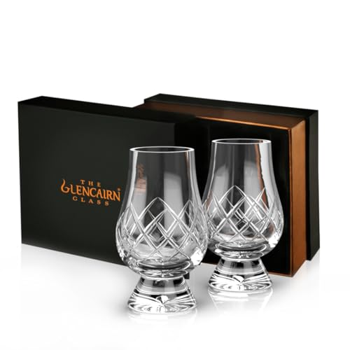 Glencairn Cut Premium Whisky Glass Gift Set with 2 Glasses