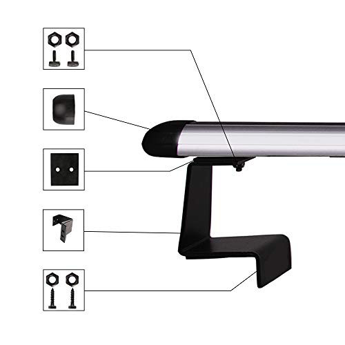 Durevo Universal Pick Up Truck Ladder Racks Two Aluminum Bars Length Adjustable From Min 41 Inch