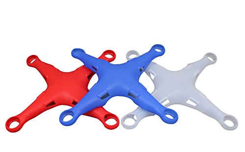 O'woda Silicone Dustproof Body Cover Scratch Dirt Thickened Water Splash Case Protection Protective Soft Shell Spare Parts for DJI Phantom 3 (Red)