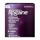 Women's Rogaine Treatment for Hair Loss & Hair Thinning Minoxidil Solution, Three Month Supply