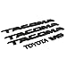 XYGGOO 5 PCS Door Fender Emblem Decal Badge Nameplate for 2005-2015 TACOMA MATTE (Black)