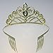 Thmyo Crown, Tiara,Prom Pageant Crowns Princess Crown Rhinestone Crystal Bridal Crowns with Comb for Women (Gold & Red)