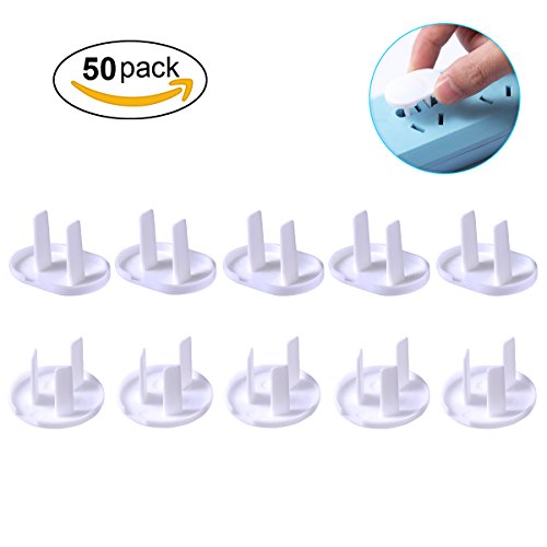 Outlet Plug Covers,50pcs Electric Outlet Plug Covers Child Proof Safety Plug Protector Socket Cover Caps (25pcs 2-prong Outlet Covers + 25pcs 3-prong Outlet Covers) - Thumbnail 7