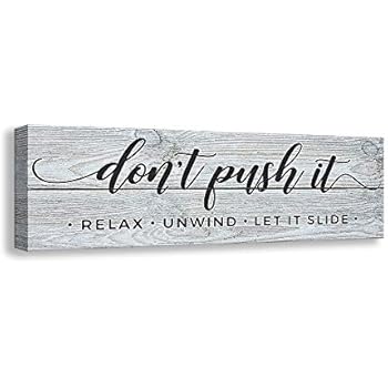 Funny Vintage Bathroom Canvas Wall Art | Rustic Bathroom Prints Decorative Signs Framed | Restroom Washroom Wall Decor (5.5 x 16.5 inch, Funny - D1)