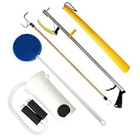 RMS Premium 5-Piece Hip Knee Replacement Kit - Total Hip Knee Equipment Kit - Ideal for Recovering from Hip Replacement, Knee or Back Surgery, Mobility Tool for Moving and Dressing (26 Inch Reacher)