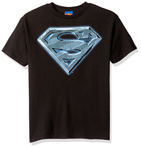 DC Comics Boys' Little Boys' Batman and Superman Graphic T-Shirt Shirt, Black, Medium/7/8