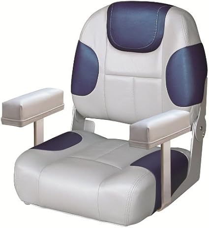 Amazon Com Wise Boat Seat With Arm Rests Grey Navy Sports Outdoors