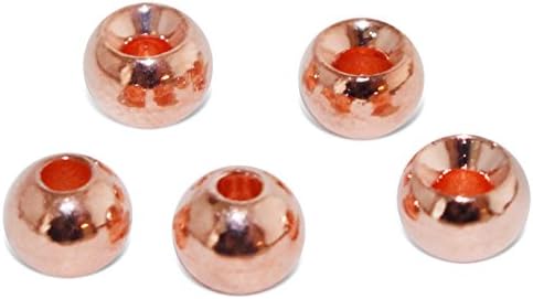 Prime Fish Co. Brass Fly Tying Bead Heads 100 Count (2.8mm, Copper)