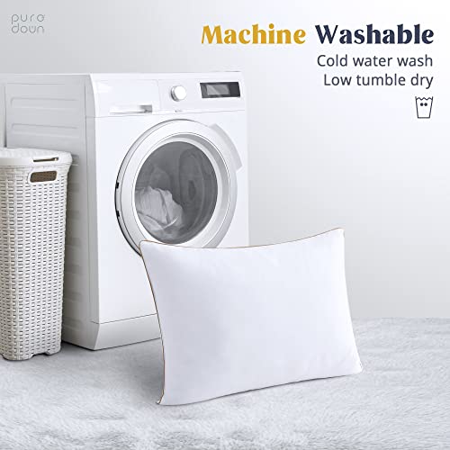 puredown® Goose Feathers and Down Alternative Pillows, Premium Medium