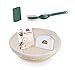 9.8 Inch Banneton Proofing Basket 4-in-1 Set with Bread Lame, Scraper and Liner, Round Brotform Bread Dough Proofing Rattan Bowl, Sourdough Baskets, Rising Crispy Crust Bread Making Shape Loaf Boules