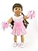 Pink and White Doll Cheerleader Outfit - Outfit includes Pom Poms-18 Inch Doll Clothes - Fits 18