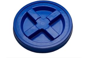 House Naturals Screw on Lid for 5 Gallon Plastic bucket container fits 3.5, 5, 6, 7 gallon pail (Blue)