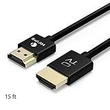 HDMI Cable 4K High Speed Cord Supports 4K 30Hz, 1080P FULL HD for Fire TV, Apple TV, Cable Box, Roku, XBox one XBox 360 PS4 PS3, Blue Ray DVD Player, Compatible for HDMI 1.4 1.3 and earlier 15ft/4.5m