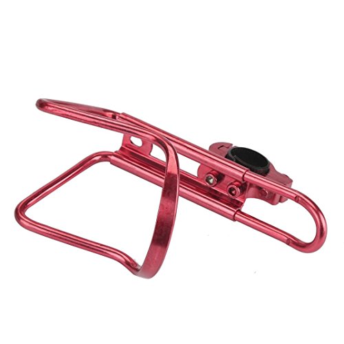 KingWo Bike Bicycle Cycling Aluminum Water Bottle Holder Cage Rack 4 Color Optional (Red)