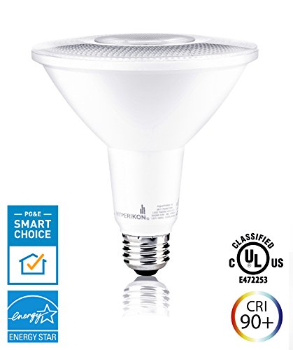 Hyperikon PAR38 LED Bulb, 14W (100W equivalent), 1220lm, 3000K (Soft White Glow), CRI 90+, Flood Light, Medium Base (E26), Dimmable, Energy Star