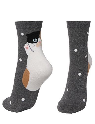 OSABASA Women Sweet Animal Socks 5Pack-Hi five Cat Touch (KWMS0415) - Thumbnail 7