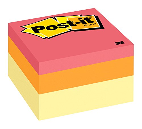 Post-it Notes Cube, 3 in x 3 in, Canary Wave, 400 Sheets/Cube (2053-AU)