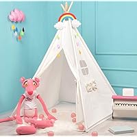Sumerice Teepee Tent for Kids Toy with Carry Case, 100% Natural Cotton Canvas Children Playhouse, Gift for Girls and Boys to Play Indoor and Outdoor