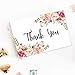 Wedding Thank You Cards with Envelopes - Watercolor Boho Floral - Perfect For Wedding, Baby Shower, Bridal Shower- -40 Pack Blank on inside