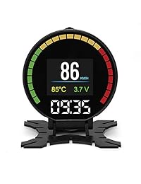 LEANINGTECH Coche HUD OBD2 Heads Up Display Velocímetro digital Hud con OBD2   EUOBD Herramienta de diagnóstico de escáner Lector de código de falla del motor CAN velocidad de RPM Alarma de velocidad