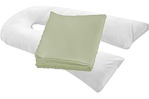 MoonRest Pregnancy Full Body Pillow Cover U-Shaped – Universal Fit U Replacement Cover for Maternity Pillow (Grey)