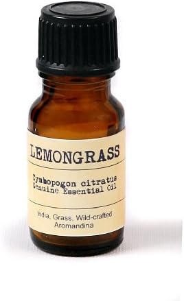 Lemongrass Essential Oil - Cymbopogon citratus 0.35 fl oz - 10 mL (Wild crafted, Grass, Haiti)