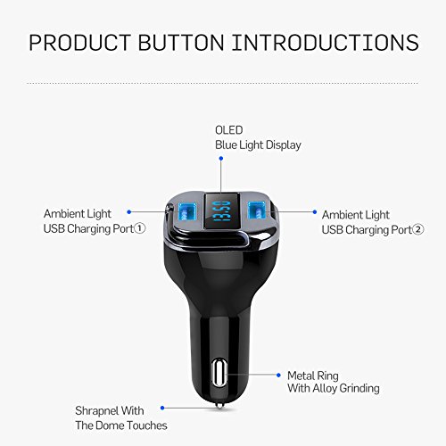 Car Charger, DDSKY GPS Tracking Locator with Dual USB Charging Ports