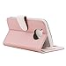 Moto G5 Case, FYY [RFID Blocking wallet] 100% Handmade Wallet Case Stand Cover Credit Card Protector for Moto G5 Rose Gold
