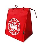 Domestic Dreams Thermal Reusable Insulating Grocery Bag, Large, Red