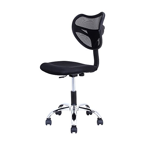 Lumsing Armless Desk Chair/StudyChair Low Back Swivel Office Home School Task Chair Teen/Children/Kids Chair Stool Height Adjustable High Elasticity Back Visitor Reception Typist Chair with Wheels
