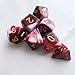 Polyhedral 7-DND Dice Set, Gem Red Dice Sets For RPG MTG Table Games Dice, D4 D6 D8 D102 D12 D20 of Ruby Dice