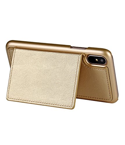 image for iPhone XS Max Case, SINIANL 2 in 1 Leather Zipper Wallet Multi-functio