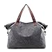 Sanxiner Top Handle Handbag Tote Bag Canvas Crossbody Bags for Women (Gray)
