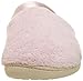 Isotoner Women's Microterry PillowStep Satin Cuff Clog Slippers, Peony, 6.5-7 B(M) US