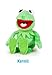 The Muppets - Pack 5 plush toy Quality super soft - Kermit the frog 22cm + Miss Piggy 20cm + Gonzo 19cm + Fozzie the bear 21cm + Animal 20cm