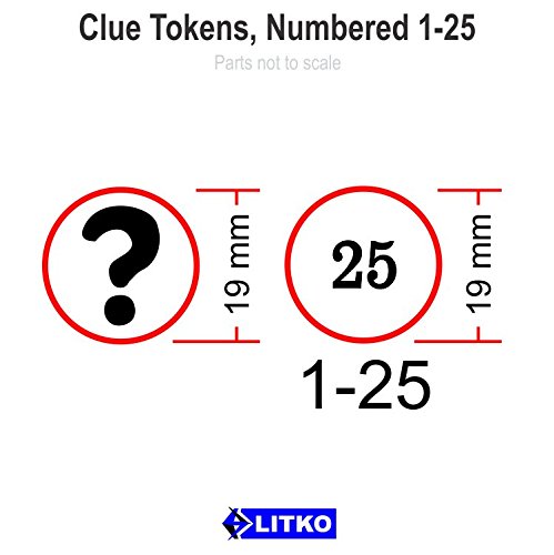Clue Tokens, Numbered 1-25