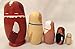 Glamorway 5pcs Lovely Baby Toy Cute Animal Doll Cute Dog Matryoshka Doll Interactive Dolls Wooden Toys Russian Nesting Dolls