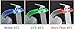 Shiratori Bathroom Basin Faucet LED,Water Power No Battery 3 Color Change Light Waterfall Spout Single Hand Washroom Sink Mixer Tap