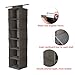 SONGMICS 6-Shelf Hanging Closet Organizer Sturdy Collapsible Storage Shelves for Clothes and Shoes Brown URCH08K