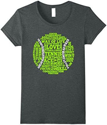 Womens Tennis Quote Shirt Medium Dark Heather