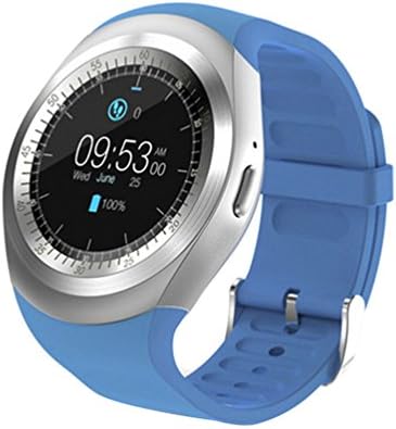 Pater Joy Smart Watch Round Support PSG SIM &amp;TF Card With Bluetooth,Waterproof Watch ,Sleep Monitor Smart Band, Men Women Business watch For Android. (Blue)