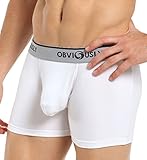 Obviously Naked Boxer Brief 3 inch Leg (Large, White)