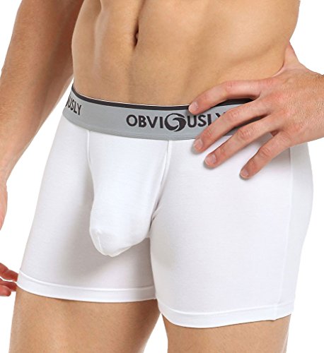 Obviously Naked Boxer Brief 3 inch Leg (Large, White)