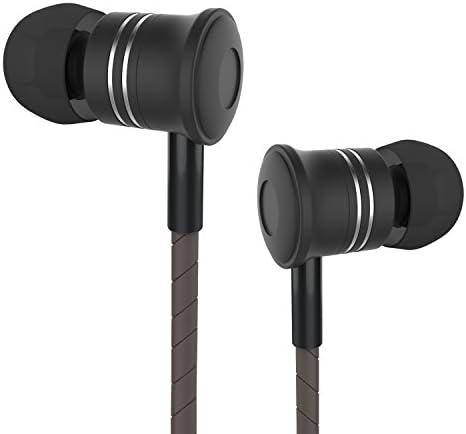 in Ear Headphones Earbud Moniko Corded Headsets with Microphone Stereo Wired Headphone Dynamic Crystal Clear Sound 3.5mm for iPhone Android iPod iPad Laptop Mac Tablet Black,Good