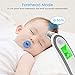 Forehead Ear Thermometer, Hizek Dual Function Baby Thermometer Infrared with Instant Scan, LCD Display, Fever Indicator, Memory Function Clinical Monitoring for Adult Kids Infant