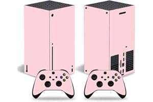 Skin Sticker for Xbox Series X Console, Full Set Vinyl Decal Protective Wrap Cover for Wireless Controller (Pink)
